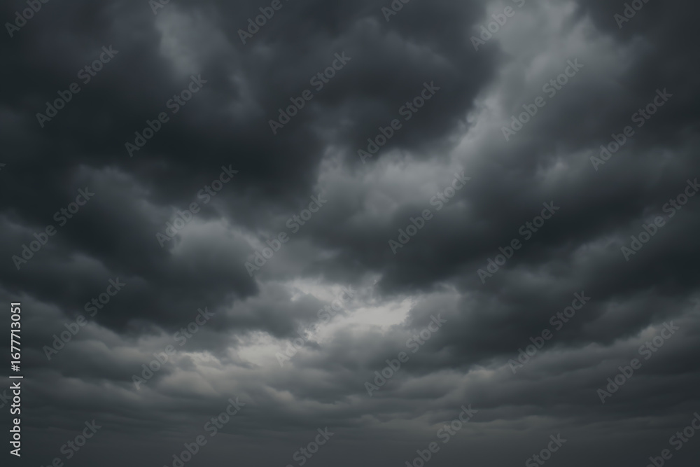 Fototapeta premium overcast sky with dramatic gray clouds, moody atmosphere