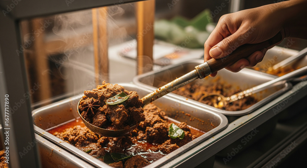 Fototapeta premium Delicious Indonesian Rendang A Culinary Delight