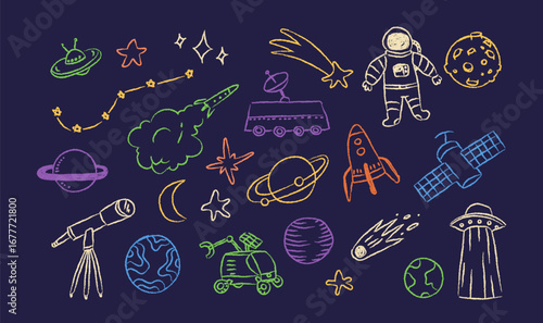 Space Exploration Doodles