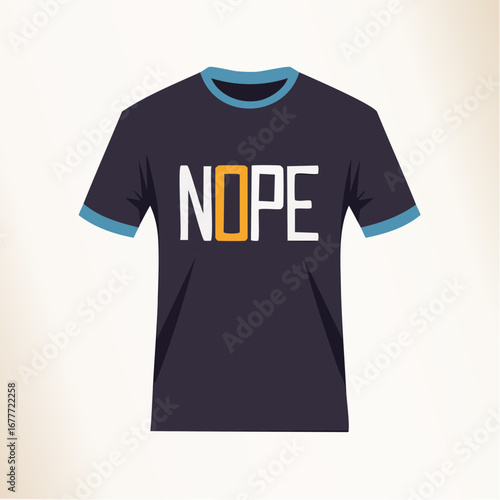NOPE 3D Typography T-Shirt Design