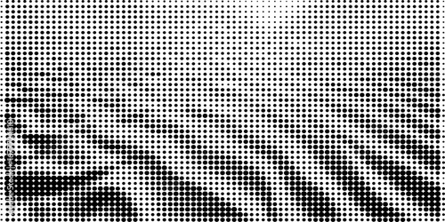 Abstract halftone wave texture. Monochrome dotted background with smooth curved lines. Minimalist retro grunge design. Vector illustration.