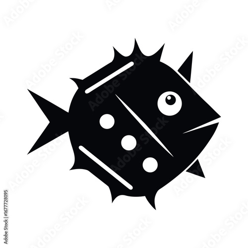 Boxfish Black Silhouette Drawing