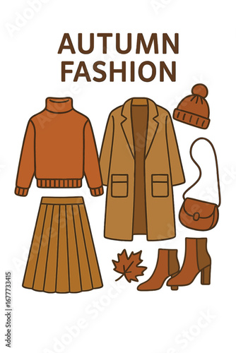 Picture of a chic fall fashion line featuring a minimalist aesthetic