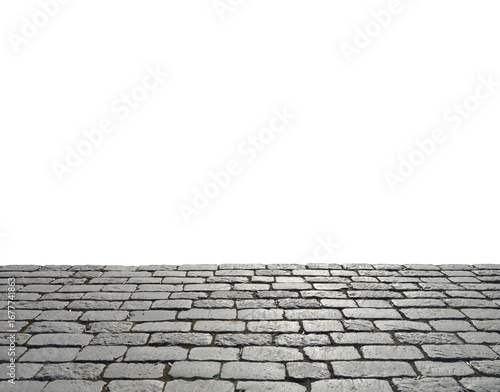 Old cobblestone pavement.