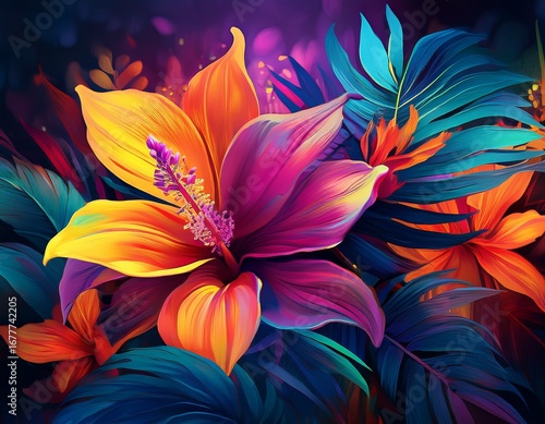 exotic tropical flowers vibrant nature color high resolution hd image