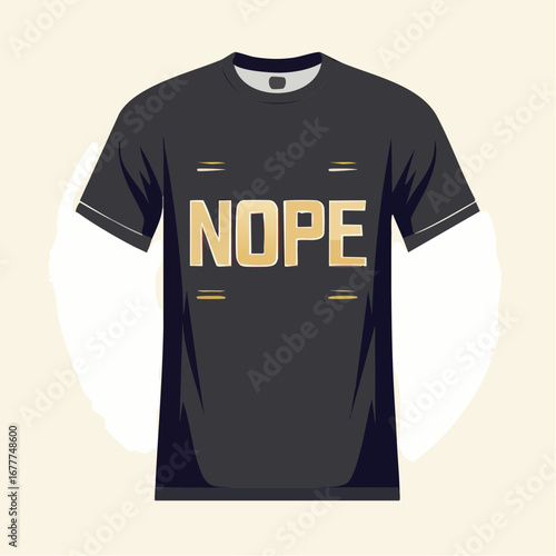 NOPE Grunge Typography T-Shirt Design