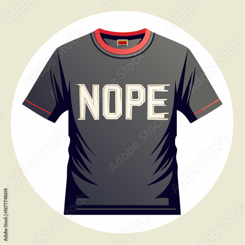 NOPE Grunge Typography T-Shirt Design
