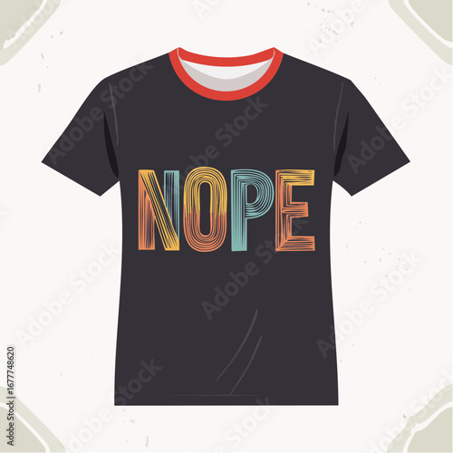 NOPE Grunge Typography T-Shirt Design
