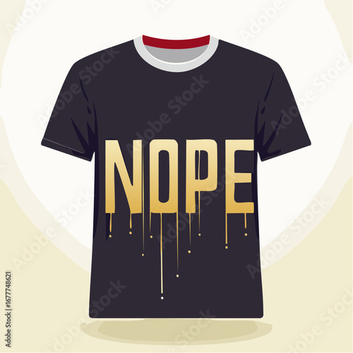NOPE Grunge Typography T-Shirt Design