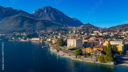 Waterfront of Menaggio village at Lago di Como in Italy