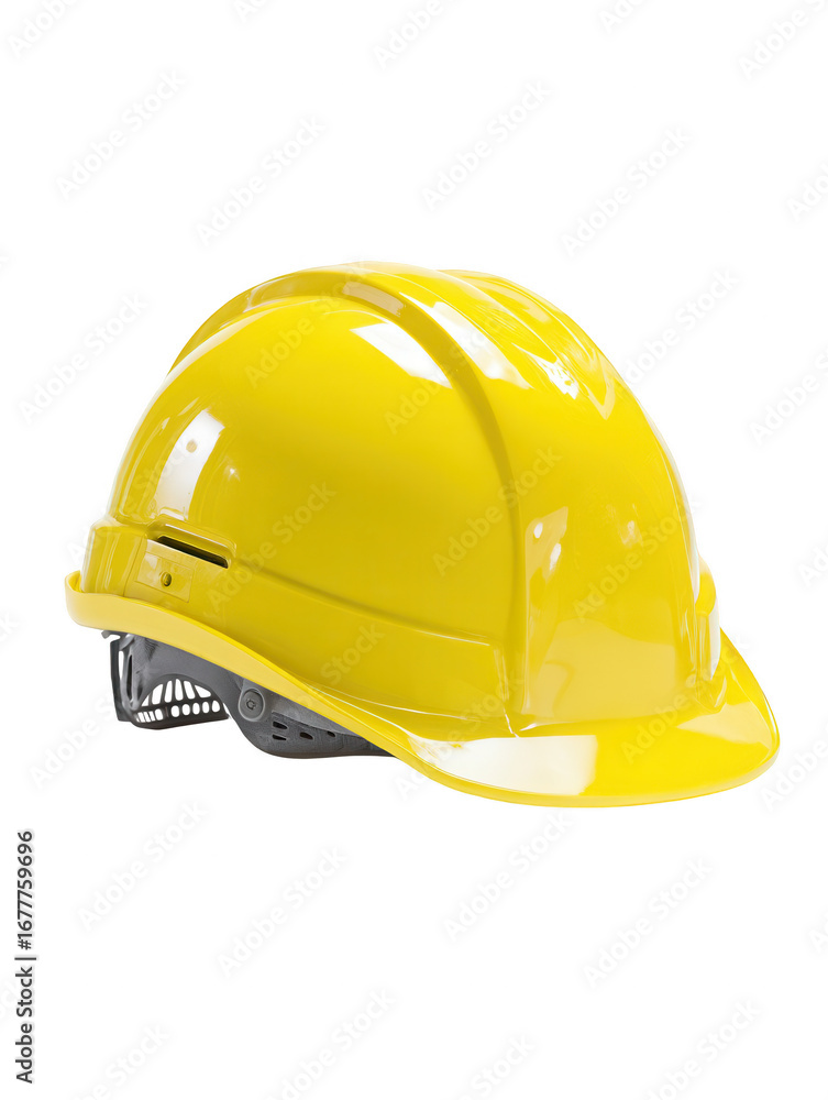 Fototapeta premium Yellow hard hat isolated on transparent background