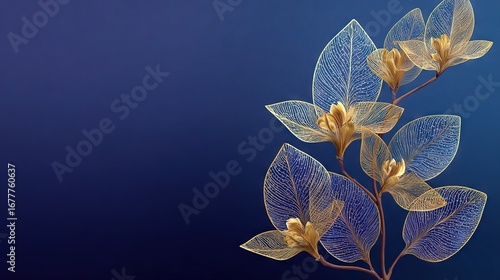   Flower on blue background with sky