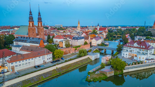 Wallpaper Mural Panorama view of Polish town Opole Torontodigital.ca