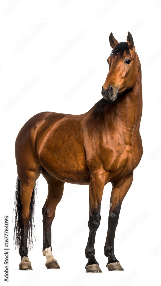 Obraz premium Horse standing, looking sideways