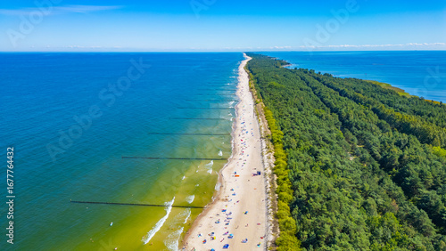 Wild beach at hel peninsula in Poland