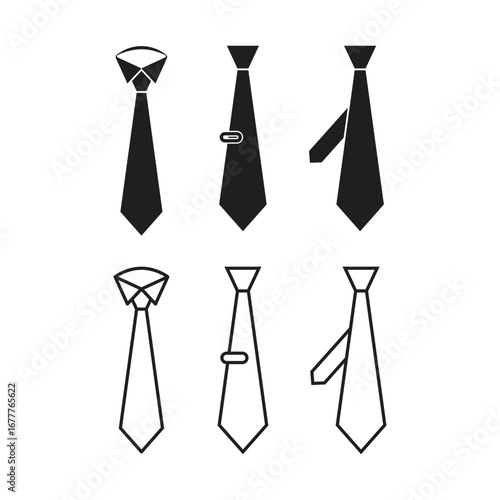 Tie Icon Set Vector Design.