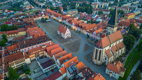 Sunset panorama of Bardejov in Slovakia