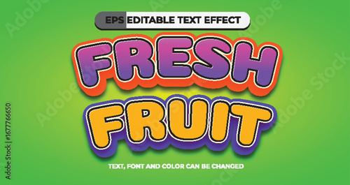 Fresh Fruit Editable Text Effect