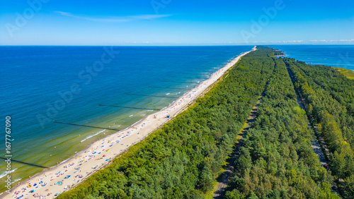 Wild beach at hel peninsula in Poland