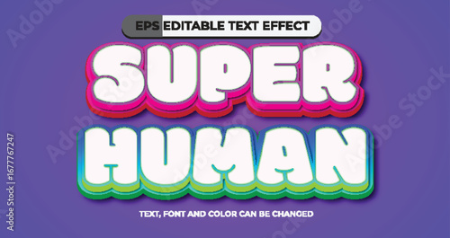 Super Human Editable Text Effect