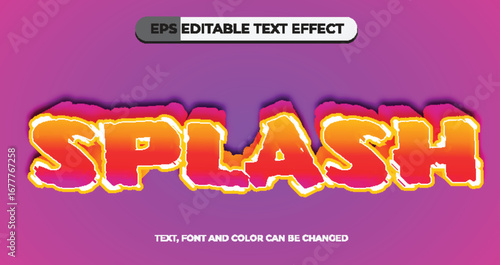 Splash Editable Text Effect