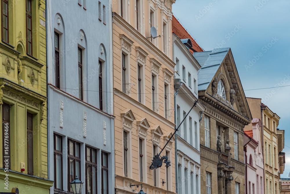 Fototapeta premium Old houses in the center of Torun, Poland