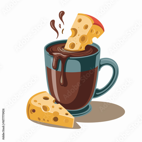 Chocolate Caliente Colombiano con Queso y Pan
