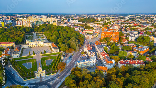 Fotografie Sunrise view of Branicki palace in Bialystok, Poland
