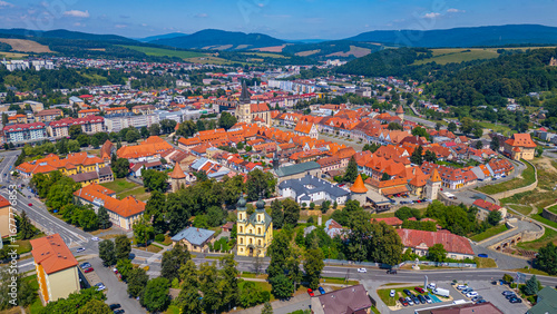 Panorama view of Bardejov in Slovakia
