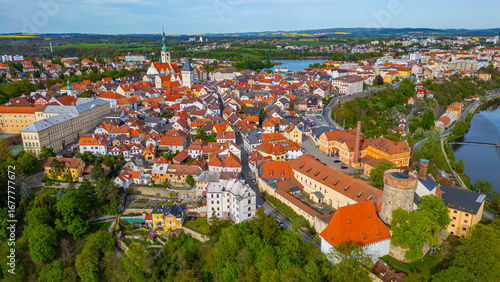 Panorama view of Czech town Tabor
