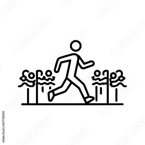 Obstacle course race running challenge fitness sport competition marathon training exercise endurance test 10k run