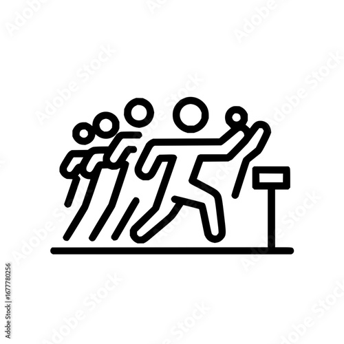 Running race competition runners sprint finish line sport event athletic contest marathon competition 100m dash