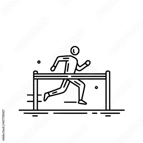 Hurdling competition athlete jumping over hurdle race sport event athletic performance track and field sport 100m