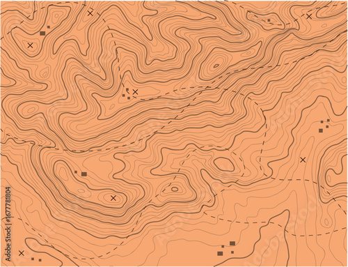 Abstract topographic map background