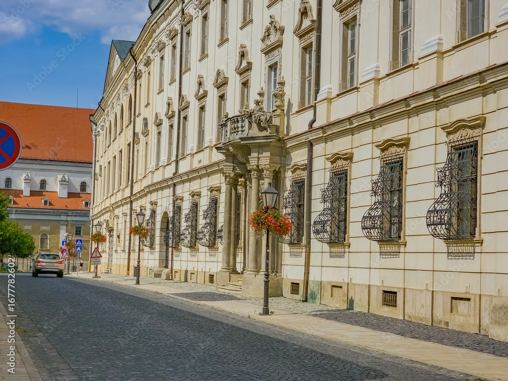 Obraz premium Historical houses in Nitra castle complex, Slovakia