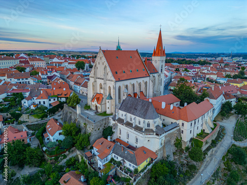 Wallpaper Mural Sunset view of Saint Nicholas church in Znojmo, Czech republic Torontodigital.ca
