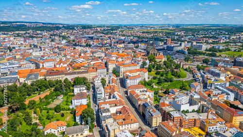 Fotografie Panorama view of the old town of Brno, Czech republic