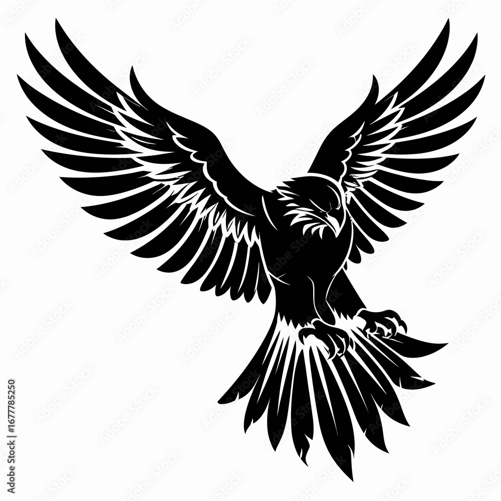 Fototapeta premium Eagle Vector Silhouette Illustration
