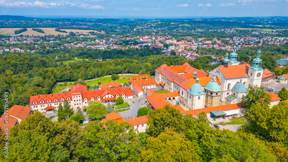 Obraz premium Kalwaria Zebrzydowska monastery in Poland during a sunny day