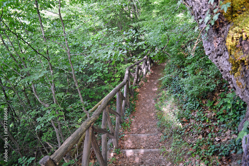 Path in Skepasmeno waterfall near Kozani.