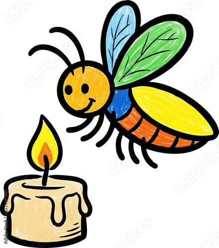 A Firefly Trying to Light a Tiny Candle