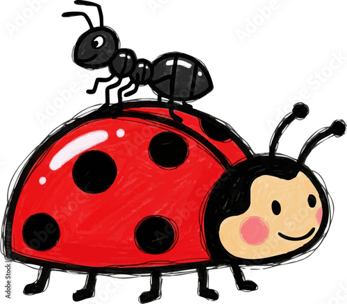 A Ladybug Giving an Ant a Piggyback Ride