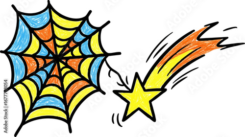 A Spiderweb that Caught a Falling Star