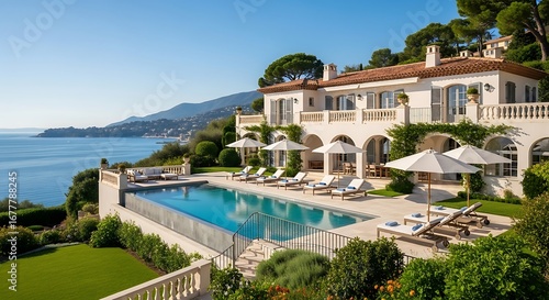 Luxurious Villa with Infinity Pool Overlooking the Mediterranean Sea.