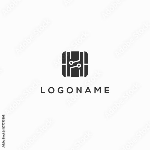 Modern Tech Logo Design – Abstract Letter H Digital Circuit Icon Vector