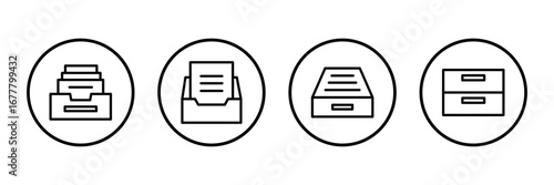 Archive folders icon logo design. Document vector icon. Archive storage icon.