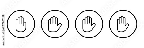 Hand icon logo design. hand sign and symbol. palm