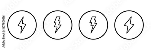 Lightning icon logo design. electric sign and symbol. power icon. energy sign