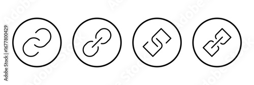 Link icon logo design. Hyperlink chain sign and symbol
