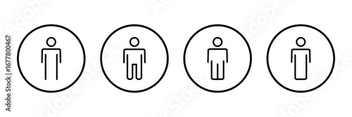 Man icon logo design. male sign and symbol. human symbol